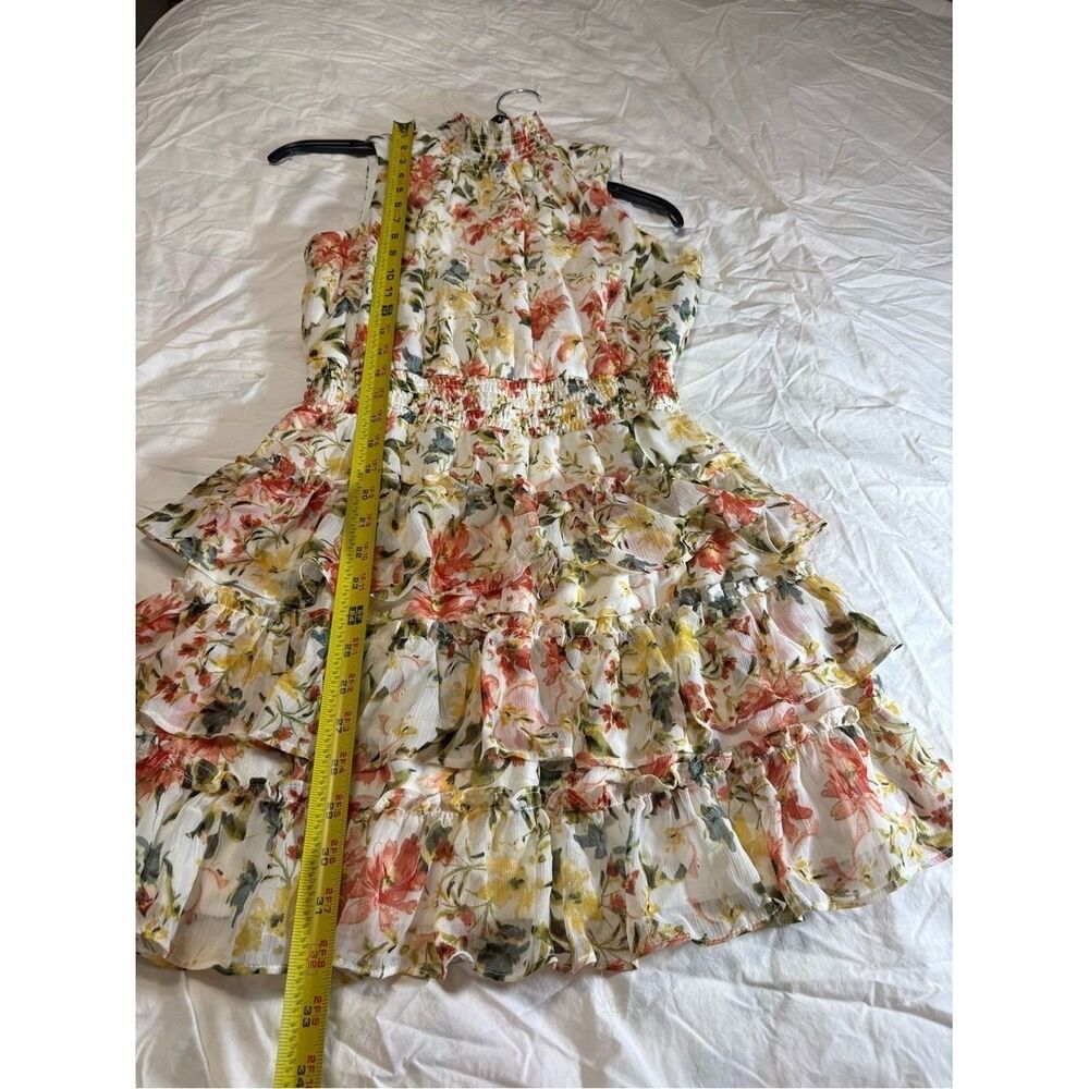 STATE Cream Floral Ruffle Mini Dress - Picture 6 of 10